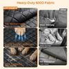 URPOWER Hard Bottom Dog Car Seat Cover for Pets 100% Waterproof Seat Cover Hammock 600D Heavy Duty Scratch Proof Nonslip Durable Back Seat Covers for Cars Trucks and SUVs(Black with Orange)