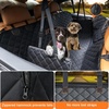 URPOWER Hard Bottom Dog Car Seat Cover for Pets 100% Waterproof Seat Cover Hammock 600D Heavy Duty Scratch Proof Nonslip Durable Back Seat Covers for Cars Trucks and SUVs(All Black)