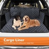 URPOWER Hard Bottom Dog Car Seat Cover for Pets 100% Waterproof Seat Cover Hammock 600D Heavy Duty Scratch Proof Nonslip Durable Back Seat Covers for Cars Trucks and SUVs(All Black)