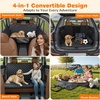 URPOWER Hard Bottom Dog Car Seat Cover for Pets 100% Waterproof Seat Cover Hammock 600D Heavy Duty Scratch Proof Nonslip Durable Back Seat Covers for Cars Trucks and SUVs(Jet Black)