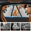 URPOWER Hard Bottom Dog Car Seat Cover for Pets 100% Waterproof Seat Cover Hammock 600D Heavy Duty Scratch Proof Nonslip Durable Back Seat Covers for Cars Trucks and SUVs(Light Gray)
