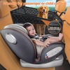 URPOWER Hard Bottom Dog Car Seat for Large Medium Dogs, Dog Back Seat Extender with 3-Sided Hard Boards, Waterproof Pet Backseat Cover Dogs Hammock for Large Cars, Trucks and SUVs, Holds up to 200 lbs(Black)