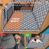 URPOWER Hard Bottom Dog Car Seat for Large Medium Dogs, Dog Back Seat Extender with 3-Sided Hard Boards, Waterproof Pet Backseat Cover Dogs Hammock for Large Cars, Trucks and SUVs, Holds up to 200 lbs(Grey)