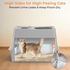 URPOWER Stainless Steel Cat Litter Box with 110° Flip-Top Lid, XL Enclosed Metal Litter Box for Large Cats, Odor Control, Anti-Urine Leakage, Non-Stick Pan, Front Entry Top Exit, Scoop & Mat Included(Glacier Gray)