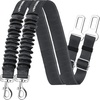 URPOWER 2 Pack Dog Seat Belt, Retractable Dog Car Harness Adjustable Pet Safety Belt with Elastic Bungee Buffer, Heavy Duty & Durable & 360 Degree Swivel Dog Seatbelts(Black)