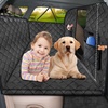 URPOWER 2026 Upgraded Back Seat Extender for Dogs – Large Hard Bottom Dog Car Seat Cover Holds 550lbs, Waterproof Dog Hammock Pet Bed with High-Density Foam Non-Slip Backseat Protector(Dark Black)