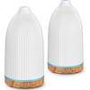 URPOWER 2PACK 150ML Essential Oil Diffusers for Home, Ultrasonic Aromatherapy Diffuser with 7 Color Changing Lights, Timer & Auto Shut-Off, Scent Diffuser for Bedroom, Office, Yoga(2)