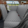 URPOWER 4 in 1 Dog Car Seat Cover for Back Seat, Waterproof Dog Hammock with Mesh Window and Side Flap Pet Car Seat Protector Dogs Backseat Cover for Cars, SUVs & Mid-Size Trucks(Grey)