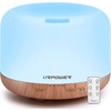 URPOWER 500ML Essential Oil Diffuser Humidifiers Ultrasonic Aromatherapy Diffusers with 4 Timer Settings and Waterless Auto Shut-Off for Home Office Living Room Yoga Remote Control NOT Included(A-yellow)