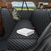 URPOWER Hard Bottom Dog Car Seat Cover for Pets 100% Waterproof Seat Cover Hammock 600D Heavy Duty Scratch Proof Nonslip Durable Back Seat Covers for Cars Trucks and SUVs(Jet Black)