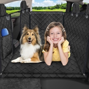 URPOWER 2026 Upgraded Back Seat Extender for Dogs – Large Hard Bottom Dog Car Seat Cover Holds 550lbs, Waterproof Dog Hammock Pet Bed with High-Density Foam Non-Slip Backseat Protector(Black)