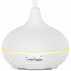URPOWER 300ml Sleep Diffuser for Bedroom, All-Night Essential Oil Diffuser, Quiet Ultrasonic Cool Mist, Auto-Off & Timer, 7 LED Color Diffusers Humidifier for Home Office & Large Rooms