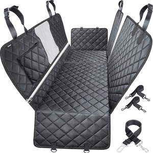 URPOWER 6-in-1 Dog Car Seat Cover for Back Seat, Waterproof Dog Car Hammock with Mesh Window, Non-Slip Pet Backseat Protector for Cars, Trucks and SUVs