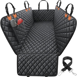 URPOWER Hard Bottom Dog Car Seat Cover for Pets 100% Waterproof Seat Cover Hammock 600D Heavy Duty Scratch Proof Nonslip Durable Back Seat Covers for Cars Trucks and SUVs(Black with Orange)