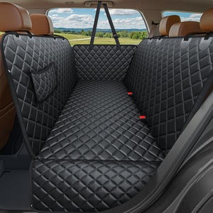 URPOWER Hard Bottom Dog Car Seat Cover for Pets 100% Waterproof Seat Cover Hammock 600D Heavy Duty Scratch Proof Nonslip Durable Back Seat Covers for Cars Trucks and SUVs(Textured Black)