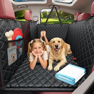 URPOWER Hard Bottom Dog Car Seat Cover for Pets 100% Waterproof Seat Cover Hammock 600D Heavy Duty Scratch Proof Nonslip Durable Back Seat Covers for Cars Trucks and SUVs(Matte Black)