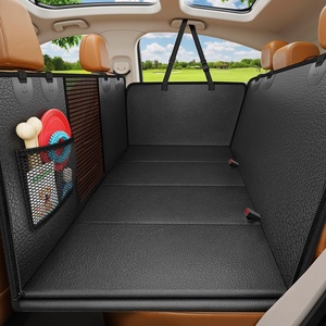 URPOWER Hard Bottom Dog Car Seat Cover for Pets 100% Waterproof Seat Cover Hammock 600D Heavy Duty Scratch Proof Nonslip Durable Back Seat Covers for Cars Trucks and SUVs(Black)