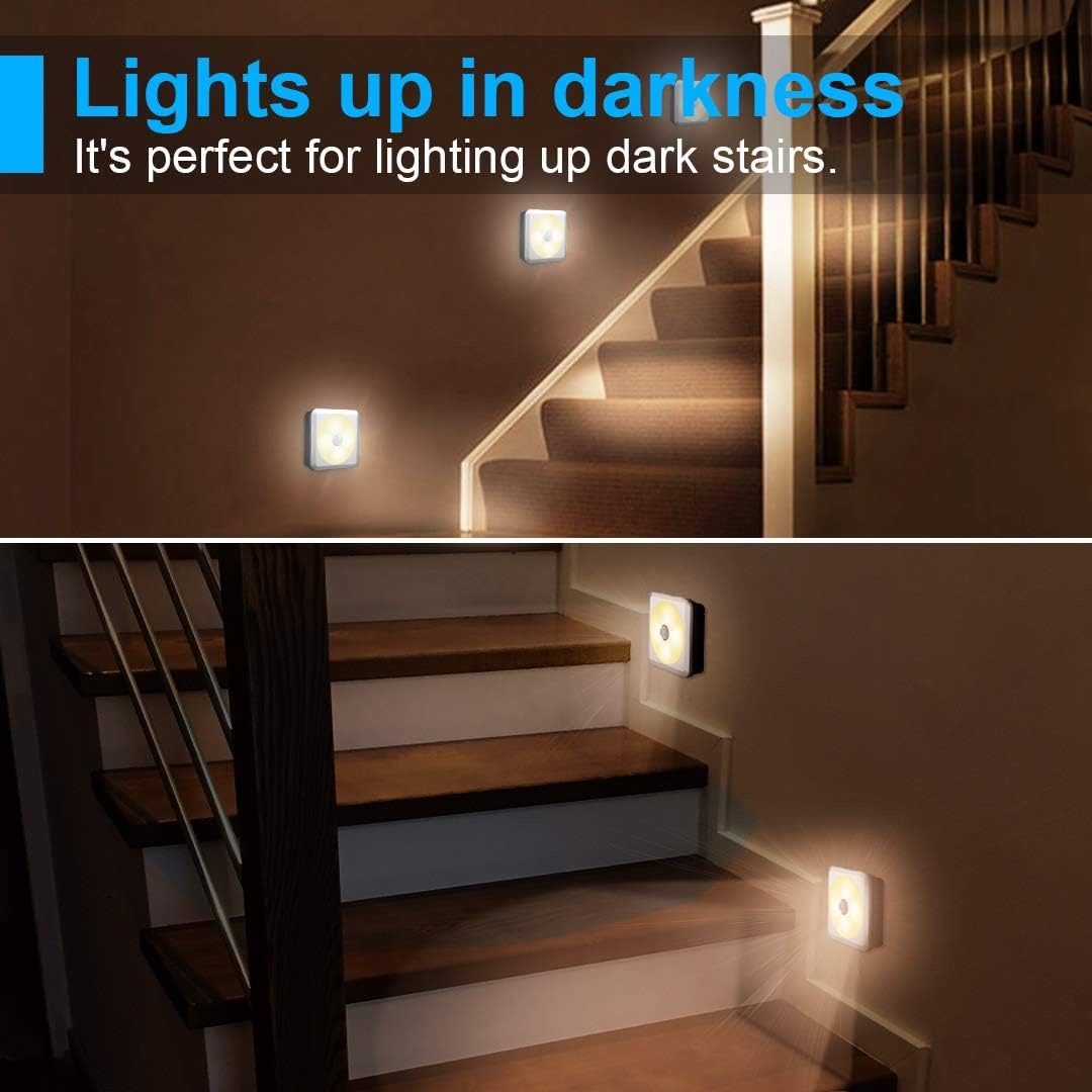 image:imageURPOWER Motion Sensor Light Indoor Battery Operated Closet Light Wireless Motion Closet Lights Stickon Anywhere Motion Sensor Night Lights for Stair Cabinet Closet BathroomWarm White 3 Pack