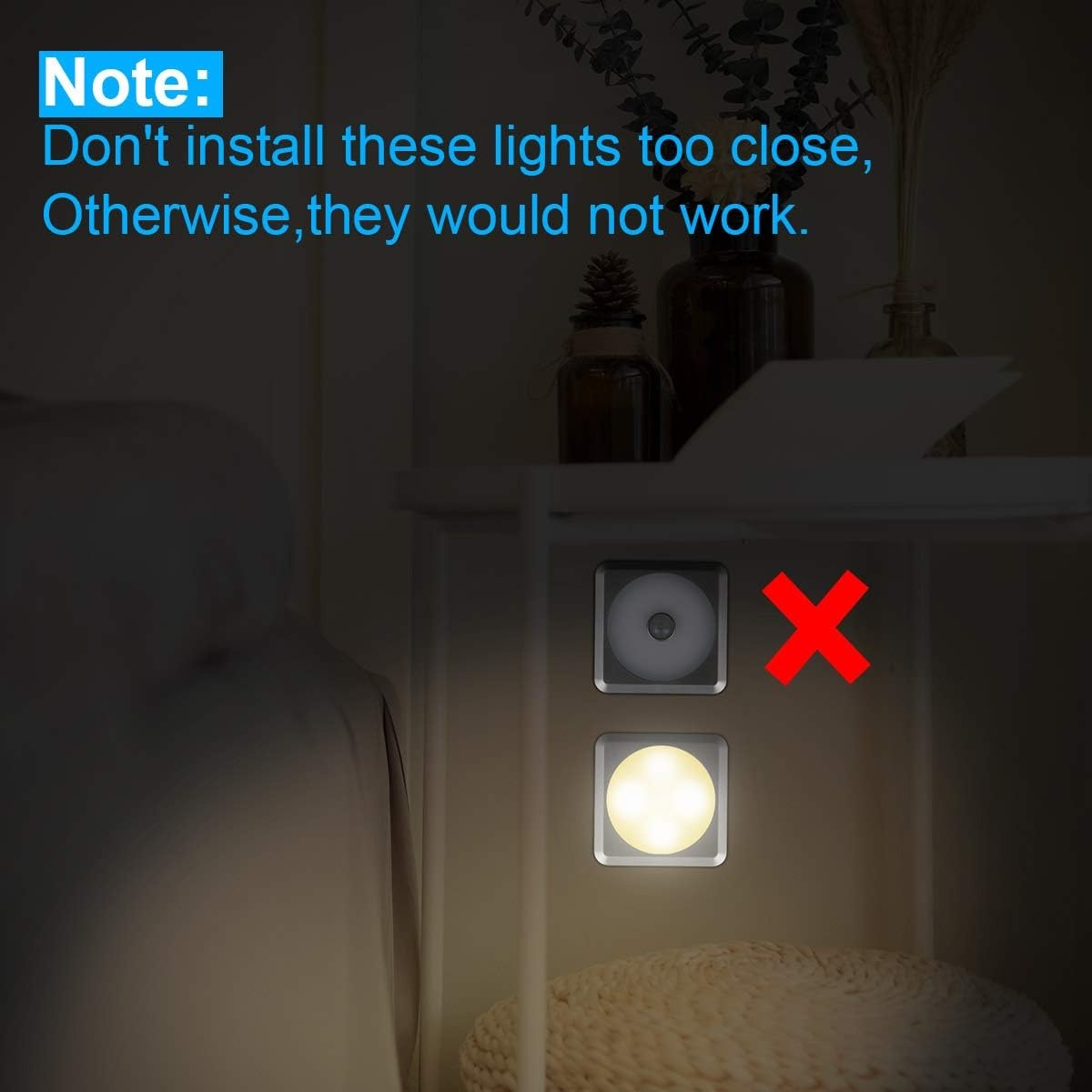 image:imageURPOWER Motion Sensor Light Indoor Battery Operated Closet Light Wireless Motion Closet Lights Stickon Anywhere Motion Sensor Night Lights for Stair Cabinet Closet BathroomWarm White 3 Pack