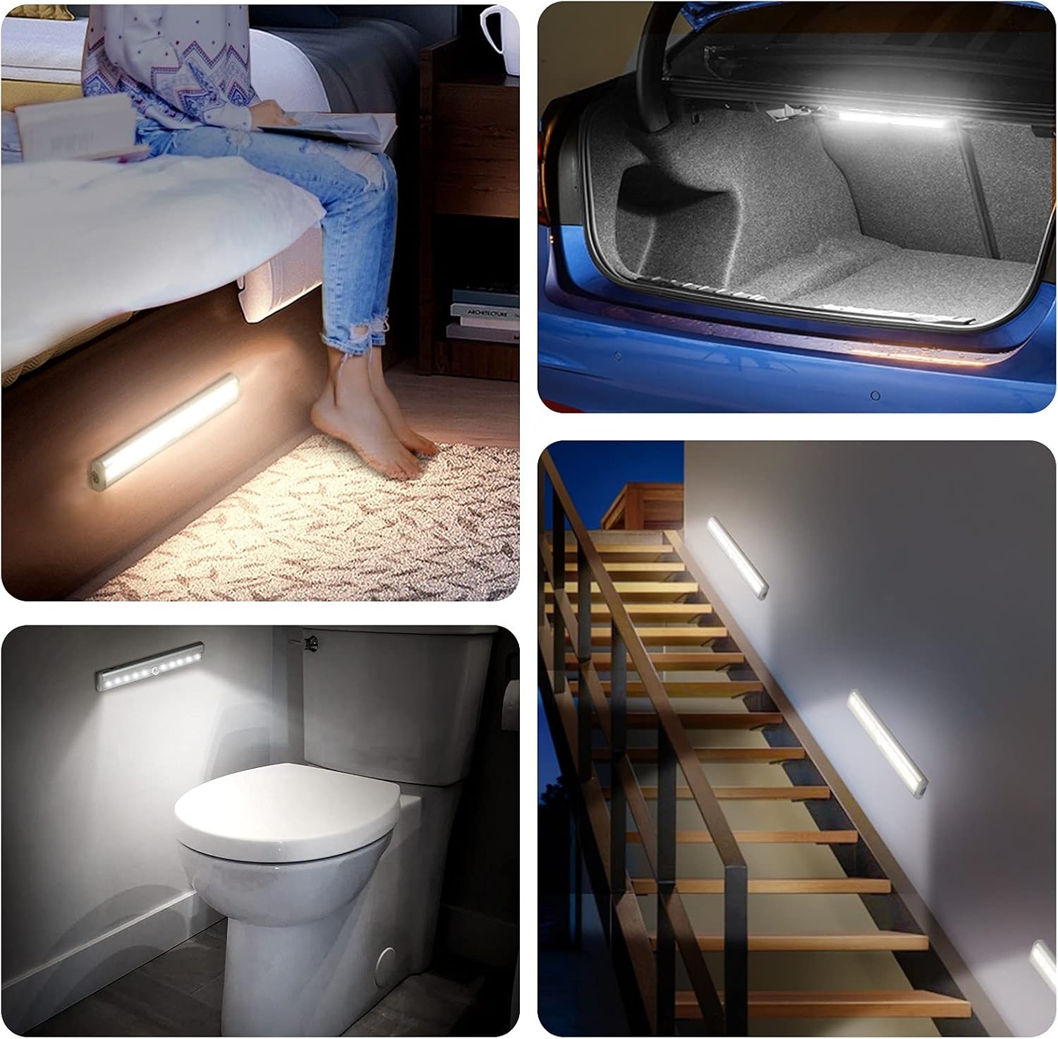 image:imageURPOWER Motion Sensor Light Indoor Motion Sensor Closet Lights Battery Operated Magnetic Under Cabinet Lights Strip Wireless Stick Up Night Lights Cool White 2 Pack
