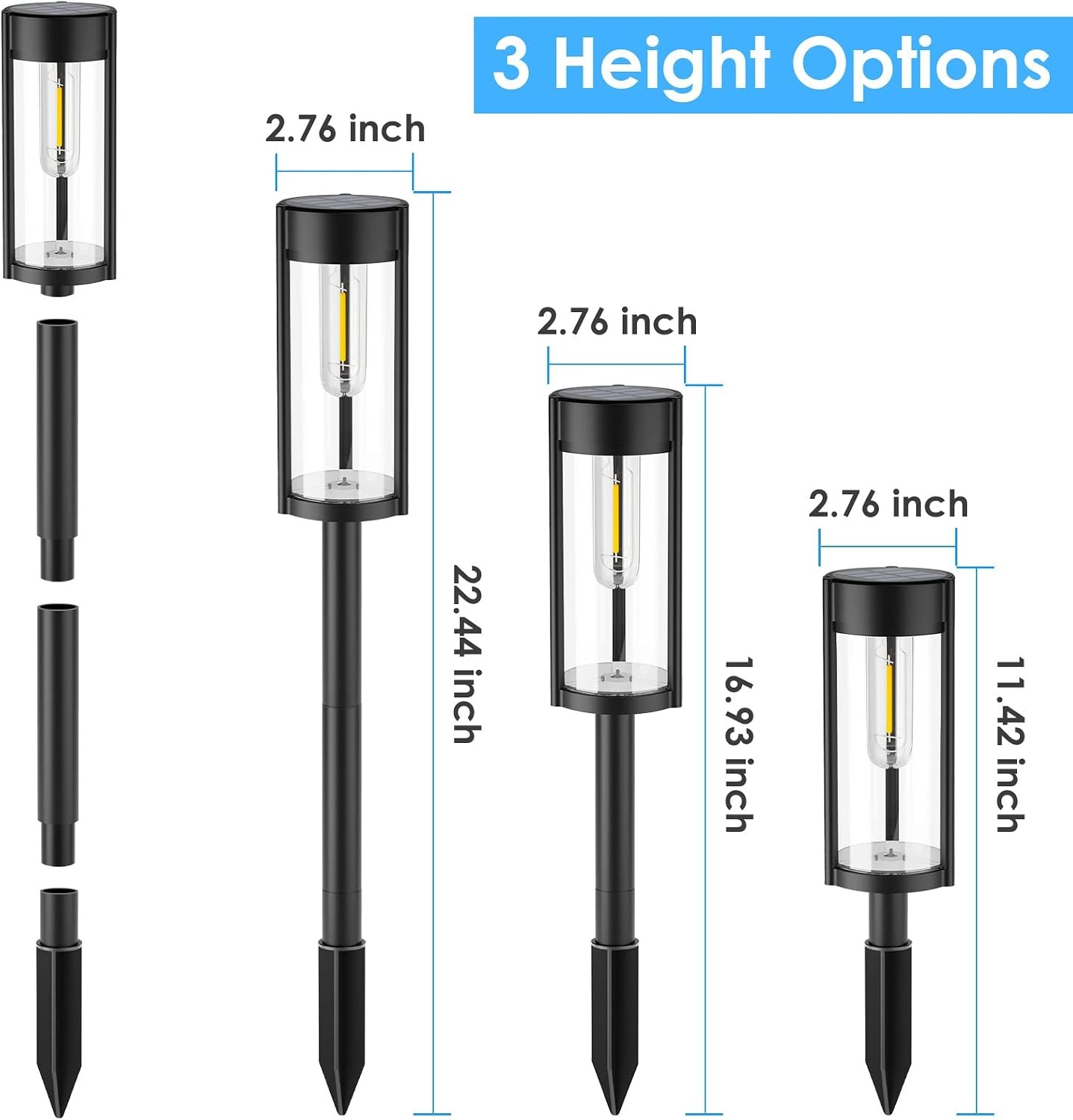 image:imageURPOWER Solar Pathway Lights 6 Pack IP65 Waterproof Outdoor Decorative Garden Lights Auto OnOff Solar Powered Landscape Path Lighting for Driveway Walkway Yard Lawn Patio Decor