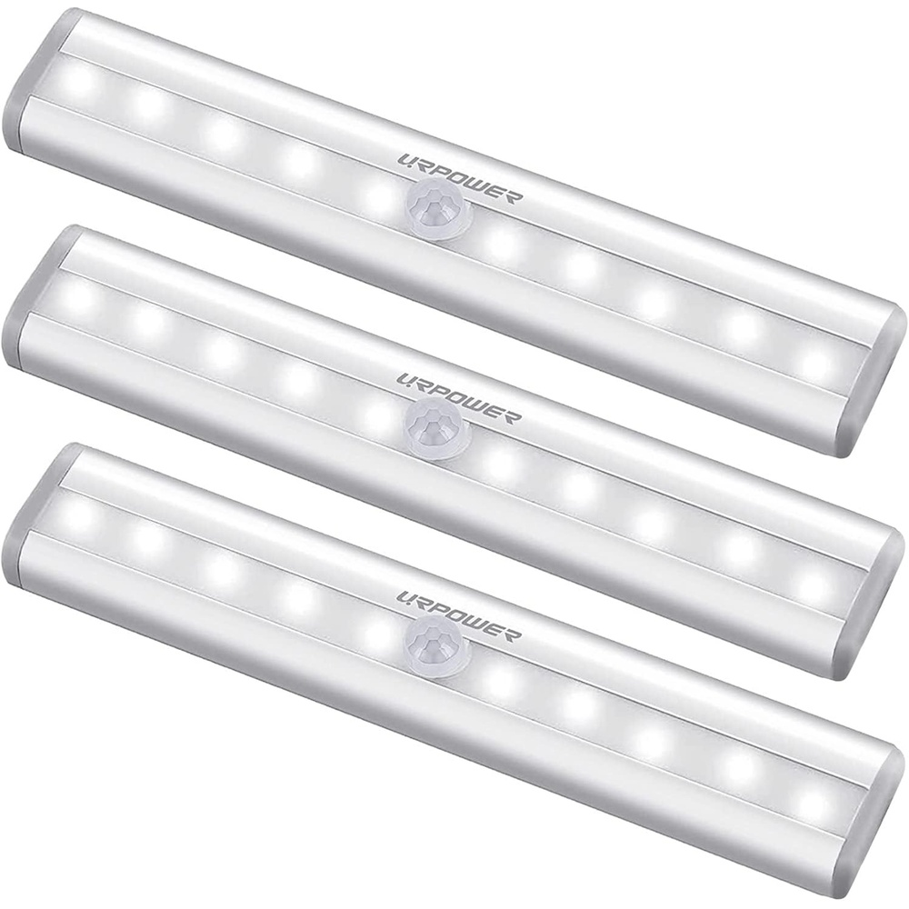 image:imageURPOWER Motion Sensor Light Indoor Motion Sensor Closet Lights Battery Operated Magnetic Under Cabinet Lights Strip Wireless Stick Up Night Lights Cool White 2 Pack