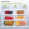 URPOWER Glass Vacuum Seal Containers for Food Storage, 3PCS Set(S,M,L) with Lids, Airtight Food Storage Containers, Stackable Vacuum Containers for Leftovers, Meal Prep, Fridge, Freezer & Pantry
