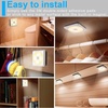URPOWER Motion Sensor Light Indoor, Battery Operated Closet Light Wireless Motion Closet Lights Stick-on Anywhere Motion Sensor Night Lights for Stair, Cabinet, Closet, Bathroom-Warm White 3 Pack