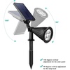 URPOWER Solar Lights Outdoor, 2-in-1 Solar Spot Lights Waterproof with 2 Lighting Modes, Adjustable Solar Powered Spotlights Auto On/Off Landscape Lights for Yard Garden Pathway, 2 Pack (Warm White)(Warm White)