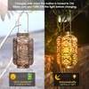 URPOWER Solar Lights Outdoor Metal Solar Lantern Outdoor Hanging Retro Decorative Lanterns with Durable Handle Solar Powered Waterproof LED Table Lanterns Lighting for Yard Tree Fence Patio , 2 Pack