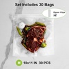 URPOWER Vacuum Sealer Bags for Food 30 PCS with 2 Clips – 10″x11” Reusable Vacuum Seal Bags Food Storage Vacuum Bags for Sous Vide Freezer Microwave(32)