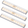 URPOWER Motion Sensor Light Indoor, 10 LED Motion Sensor Closet Lights Battery Operated Magnetic Under Cabinet Lights Strip Wireless Stick Up Night Lights Bar for Hallway Stair (3 Pack, Warm White)
