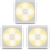 URPOWER Motion Sensor Light Indoor, Battery Operated Closet Light Wireless Motion Closet Lights Stick-on Anywhere Motion Sensor Night Lights for Stair, Cabinet, Closet, Bathroom-Warm White 3 Pack
