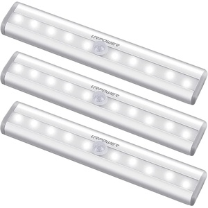 URPOWER Motion Sensor Light Indoor Motion Sensor Closet Lights Battery Operated Magnetic Under Cabinet Lights Strip Wireless Stick Up Night Lights (Cool White 2 Pack)