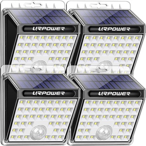 URPOWER Solar Lights Outdoor, 40 LED Motion Sensor Security Lights Solar Flood Lights Waterproof Solar Powered Outdoor Lights for Backyard, Fence, Deck, Patio, Garage (4 Pack)(Medium)