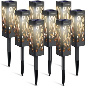 URPOWER Solar Lights Outdoor Upgraded Solar Pathway Lights with Bigger Solar Panel & Longer Working Time IP65 Waterproof Solar Garden Lights for Landscape Lawn Patio Path Driveway (Warm White 8 Pack)