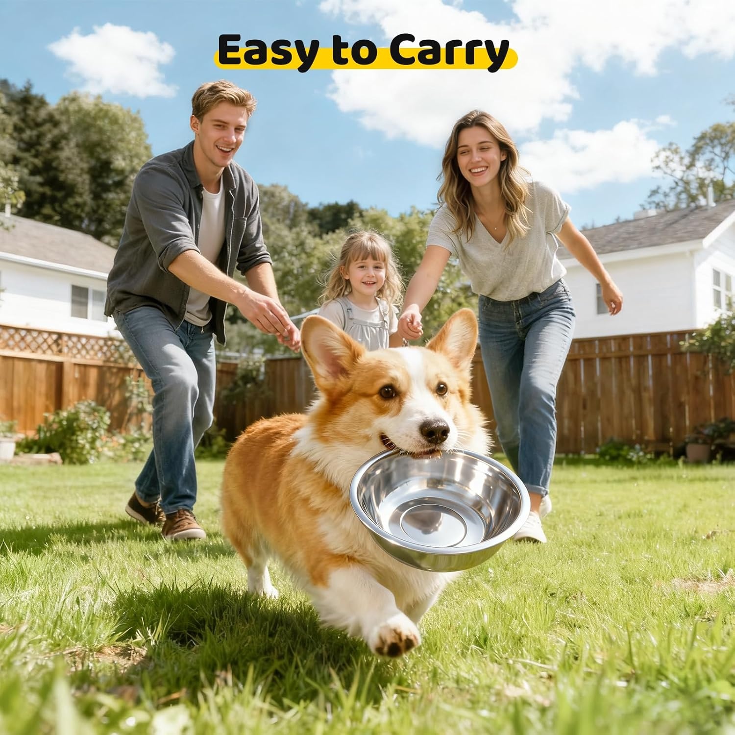 image:imageURPOWER 2 Pack 8 Stainless Steel Dog Bowls 50oz Thickened Durable Pet Bowls for Food and Water Fit for Elevated Dog Bowl Stand4 Pack
