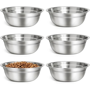 URPOWER 2 Pack 8″ Stainless Steel Dog Bowls – 50oz Thickened Durable Pet Bowls for Food and Water, Fit for Elevated Dog Bowl Stand(6 Pack)