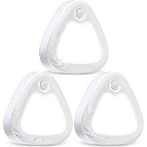 URPOWER Motion Sensor Light Indoor, 60LM LED Closet Lights Battery Operated Under-Cabinet Lighting, Stick-Anywhere Wireless Safe Night Lights for Hallway, Stairs, Entrance (3 Pack, Cool White)