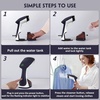 URPOWER 300mL Handheld Clothes Steamer 15s Fast Heat-Up Steamer for Clothes | 1500W Powerful Steamer with Detachable Tank & Stainless Steel Soleplate, for Wrinkle Removal at Home, Office, and Travel