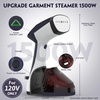 URPOWER 300mL Handheld Clothes Steamer 15s Fast Heat-Up Steamer for Clothes | 1500W Powerful Steamer with Detachable Tank & Stainless Steel Soleplate, for Wrinkle Removal at Home, Office, and Travel
