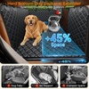 URPOWER Hard Bottom Dog Car Seat Cover, Back Seat Extender with Blanket | 2 in 1 Design, Non-Slip Blanket, 400 lbs Support, 40% More Space, Waterproof, Fits Cars & SUVs, Mesh Window, Easy Care(Black with Brown)