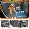 URPOWER Hard Bottom Dog Car Seat Cover, Back Seat Extender with Blanket | 2 in 1 Design, Non-Slip Blanket, 400 lbs Support, 40% More Space, Waterproof, Fits Cars & SUVs, Mesh Window, Easy Care(Dark Grey)