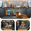 URPOWER Hard Bottom Dog Car Seat Cover, Back Seat Extender with Blanket | 2 in 1 Design, Non-Slip Blanket, 400 lbs Support, 40% More Space, Waterproof, Fits Cars & SUVs, Mesh Window, Easy Care(Dark Grey)