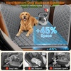 URPOWER Hard Bottom Dog Car Seat Cover, Back Seat Extender with Blanket | 2 in 1 Design, Non-Slip Blanket, 400 lbs Support, 40% More Space, Waterproof, Fits Cars & SUVs, Mesh Window, Easy Care(Grey)