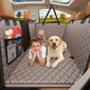 URPOWER Hard Bottom Dog Car Seat Cover, Back Seat Extender with Blanket | 2 in 1 Design, Non-Slip Blanket, 400 lbs Support, 40% More Space, Waterproof, Fits Cars & SUVs, Mesh Window, Easy Care(Khaki)