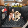 URPOWER Hard Bottom Dog Car Seat Cover, Back Seat Extender with Blanket | 2 in 1 Design, Non-Slip Blanket, 400 lbs Support, 40% More Space, Waterproof, Fits Cars & SUVs, Mesh Window, Easy Care(All Black)