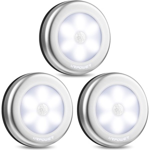 URPOWER Motion Sensor Closet Light, Motion-sensing Battery Powered LED Stick-Anywhere Nightlight,Wall Light for Entrance,Hallway,Basement,Garage,Bathroom,Cabinet,Closet